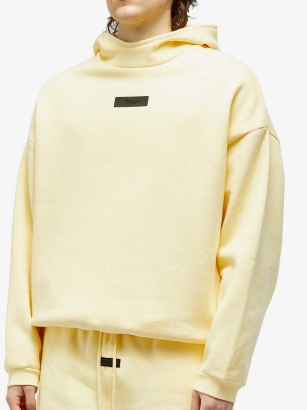 The Fear of God Essentials Pullover Hoodie in 'Garden Yellow' - M
